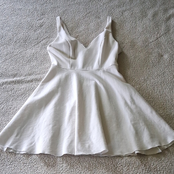 Urban Outfitters Ivory Fit and Flare Mini Dress - Picture 1 of 8